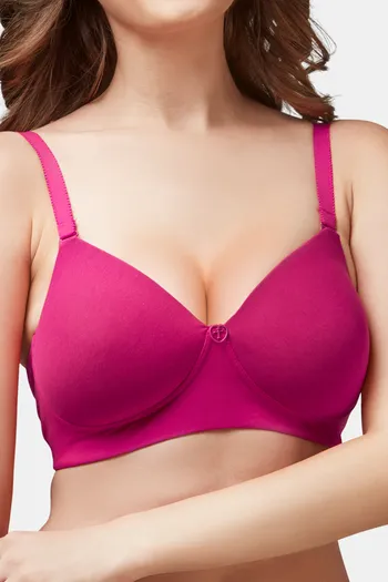 Buy Trylo Vivanta Women Non Wired Soft Full Cup Bra - Raspberry at Rs.690  online