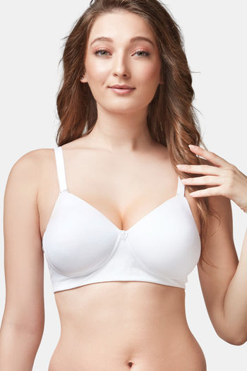 Buy Trylo Paresha Stp Women Non Wired Soft Full Cup Bra - Coral at Rs.385  online