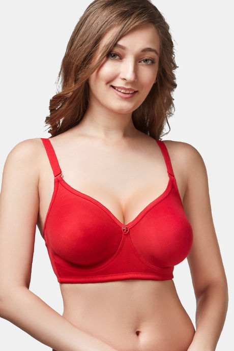 Buy Trylo Candis Women Full Cup Bra - Coral online