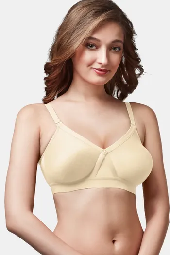 Buy Trylo Single Layered Non-Wired Full Coverage T-Shirt Bra - Skin