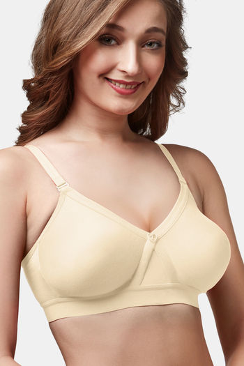 Buy Trylo Single Layered Non-Wired Full Coverage T-Shirt Bra - Skin at  Rs.395 online