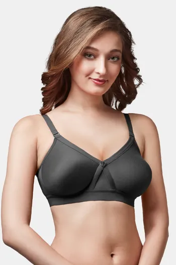 Buy Trylo Double Layered Non-Wired Full Coverage Super Support Bra - Black  at Rs.440 online