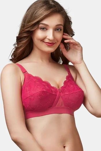 Buy Trylo Double Layered Non-Wired Full Coverage Blouse Bra - Pink at  Rs.525 online