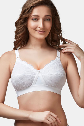 Buy Trylo Double Layered Non-Wired Full Coverage Blouse Bra - White