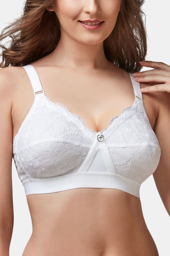 Buy Trylo Double Layered Non-Wired Full Coverage Blouse Bra - White at  Rs.525 online
