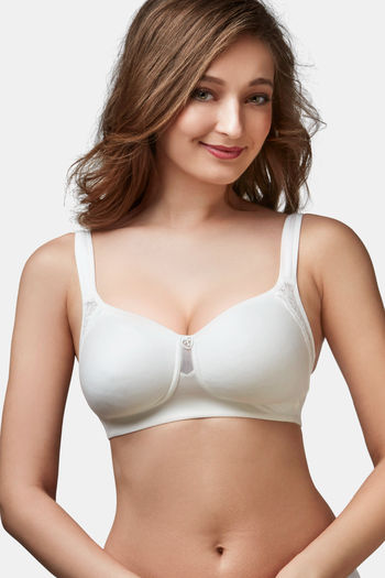 Buy Trylo Double Layered Non-Wired Full Coverage T-Shirt Bra - White at  Rs.685 online