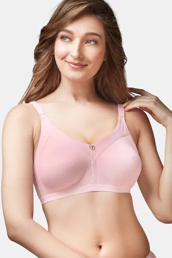 Buy online Pink Cotton Sports Bra from lingerie for Women by Trylo