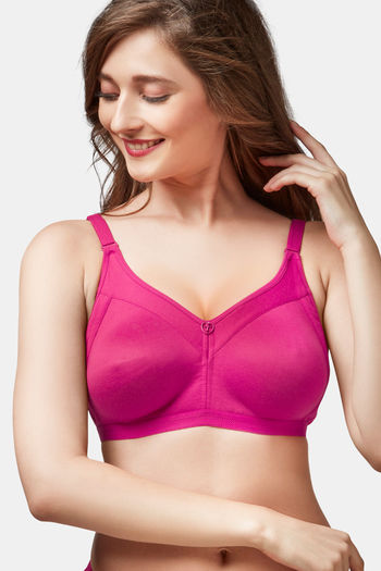 Buy Trylo Double Layered Non-Wired Full Coverage Sag Lift Bra - Raspberry  at Rs.460 online