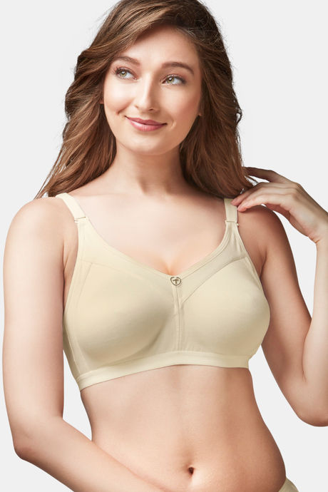 Buy Trylo Double Layered Non-Wired Full Coverage Minimiser Bra - Skin at  Rs.660 online