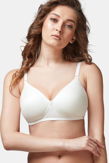 Buy Trylo Padded Non-Wired Full Coverage T-Shirt Bra - White at Rs