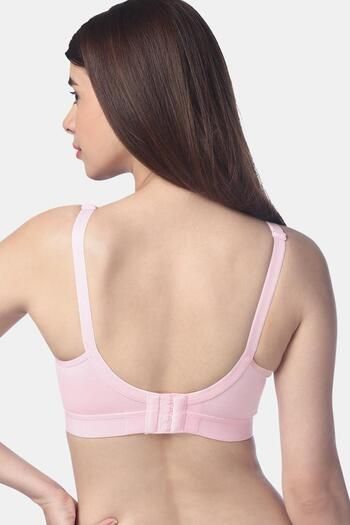 Trylo Double Layered Non Wired Full Coverage T-Shirt Bra - Pink