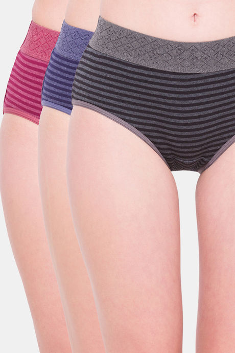 Buy Trylo Medium Rise Full Coverage Hipster Panty (Pack of 3) - Assorted at  Rs.570 online