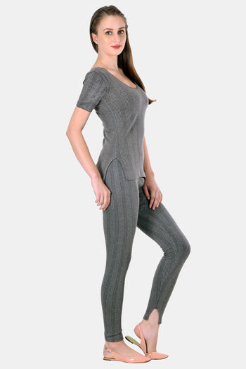 LUX INFERNO Women Charcoal Melange Women Top - Pyjama Set Thermal - Buy  Charcoal Melange LUX INFERNO Women Charcoal Melange Women Top - Pyjama Set  Thermal Online at Best Prices in India