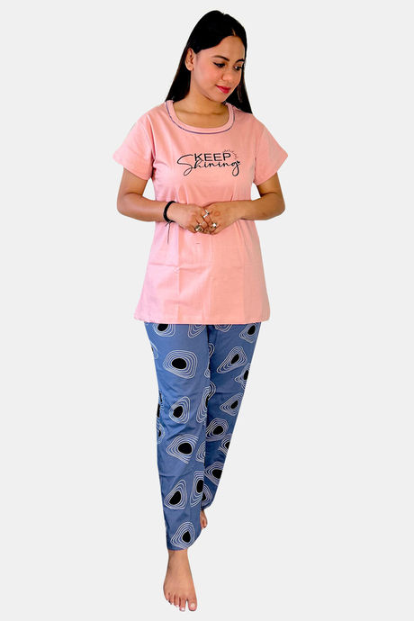 Sweetmoon Plus Size Loungewear - Blue