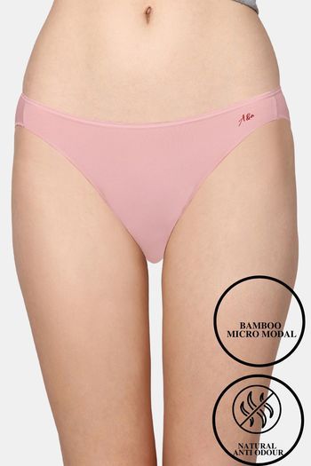 Buy AshleyandAlvis Medium Rise Full Coverage Anti Bacterial Bikini Panty - Blush Pink
