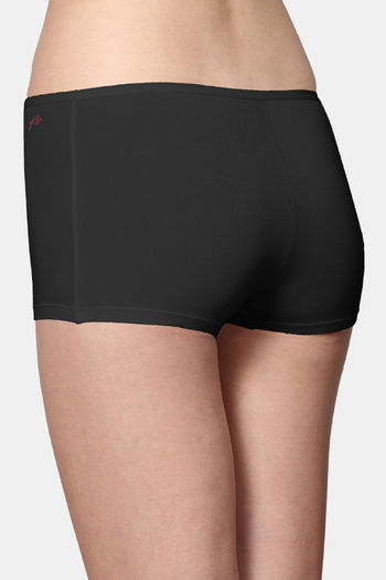 Buy AshleyandAlvis Medium Rise Full Coverage Anti Bacterial Boyshort -  Ebony Black at Rs.240 online