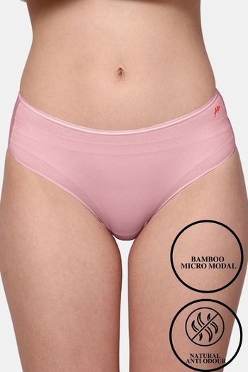 Buy AshleyandAlvis Medium Rise Full Coverage Anti Bacterial Hipster Panty - Blush Pink