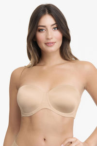 Buy Ultimo By Amante  Padded Wired Full Coverage Strapless Bra - Sandalwood