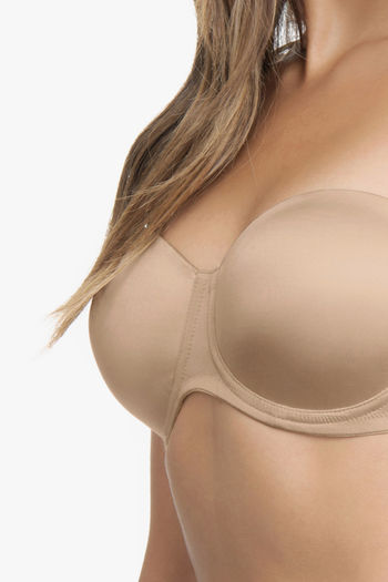 Buy Ultimo by Amante Padded Wired Full Coverage Strapless Bra - Sandalwood  at Rs.918 online