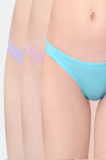 3PCS Fashion Print Panties Women G String Low Waist Seamless