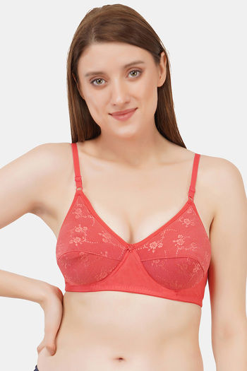Buy Kallos Padded Non-Wired Full Coverage T-Shirt Bra - Peach at Rs.699  online