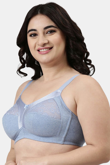 Buy Enamor Double Layered Non-Wired High Coverage Super Support Bra - Masai  at Rs.1149 online
