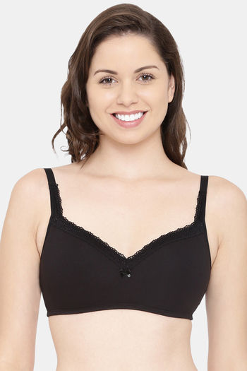 Buy Enamor Padded Non Wired 3/4Th Coverage T-Shirt Bra - Black