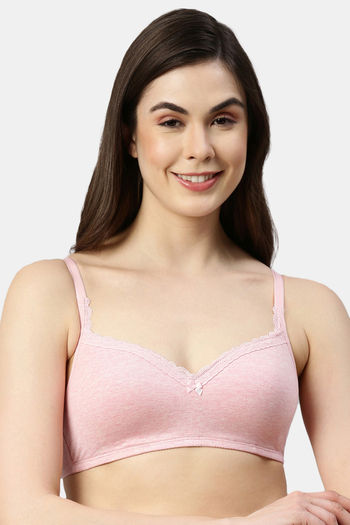 Enamor A106 Leisure Slip On Bra for Women|Breathable and Stretchable  Comfort in Cotton - Padded Non Wired Full Coverage