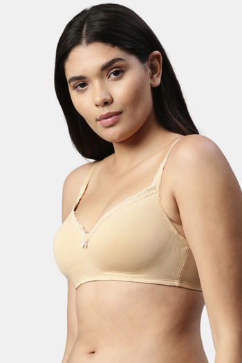 Buy Enamor Padded Non Wired 3/4Th Coverage T-Shirt Bra - Skin at Rs.849  online