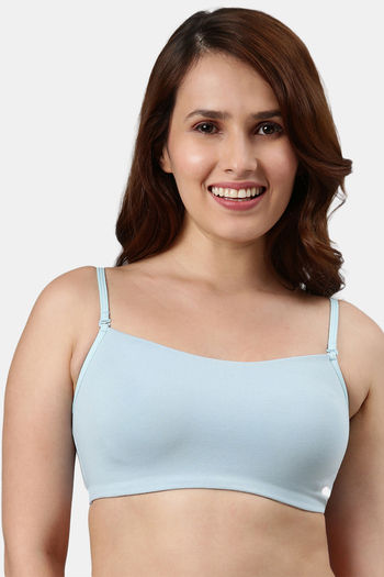 Buy Enamor Double Layered Non Wired 3/4Th Coverage Cami Bra - Sky