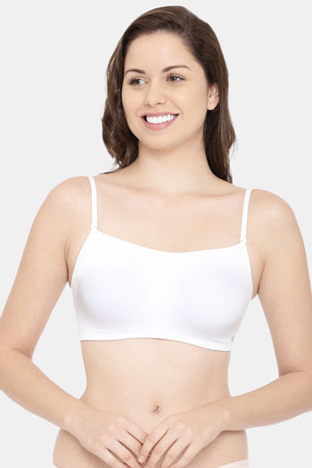 Buy Enamor Double Layered Non Wired 3/4Th Coverage Cami Bra - White