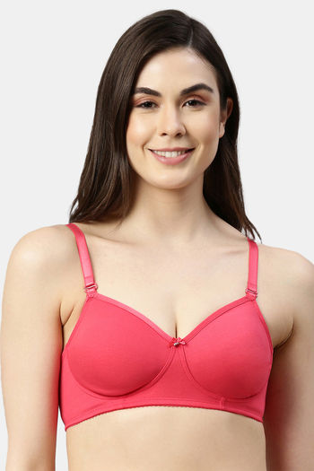 Buy Enamor Single Layered Non Wired 3/4Th Coverage T-Shirt Bra - Teaberry