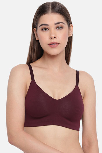 Buy Enamor Lightly Lined Non Wired Full Coverage T-Shirt Bra - Grapewine
