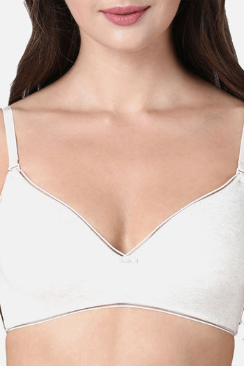 Buy Enamor Padded Non Wired 3/4Th Coverage T-Shirt Bra - Oat Meal