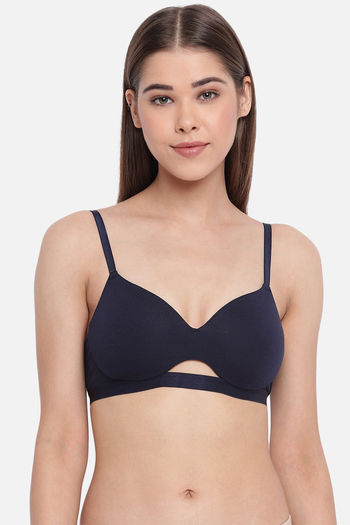 Buy Enamor Lightly Padded Moulded Non-Wired Bra- White at Rs.699