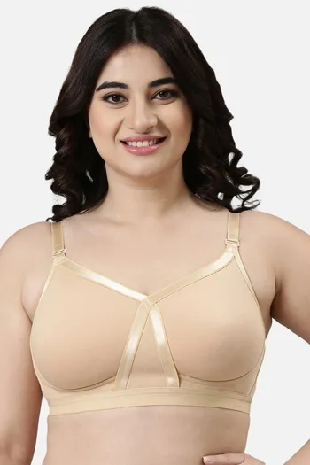 Buy Enamor Single Layered Non Wired Full Coverage T-Shirt Bra - Skin at  Rs.519 online