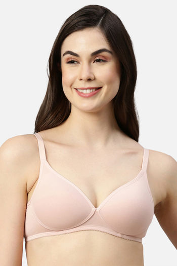 Enamor Comfort Slim Strap Seamless Easy Fit Stretch Cotton Beginners Bra  For Girls-Non Padded, Wirefree
