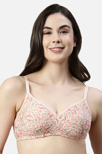 Buy Enamor Double Layered Non Wired 3/4Th Coverage T-Shirt Bra - Revello Print