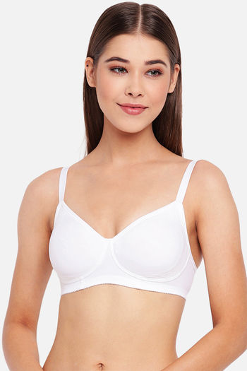 Buy Enamor Double Layered Non Wired 3/4Th Coverage T-Shirt Bra - White