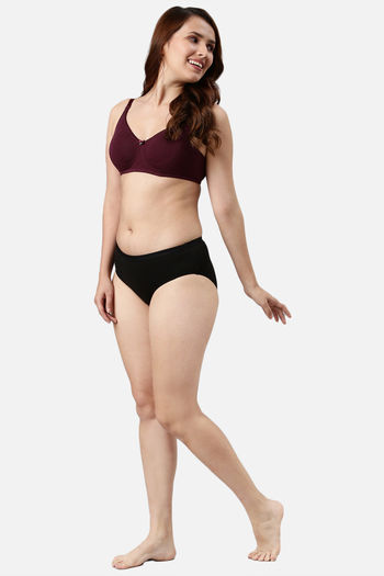 Buy Enamor Double Layered Non Wired 3/4Th Coverage T-Shirt Bra - Grapewine  at Rs.579 online