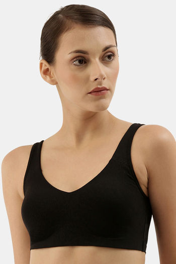 Buy Enamor Padded Non Wired Full Coverage T-Shirt Bra - Black