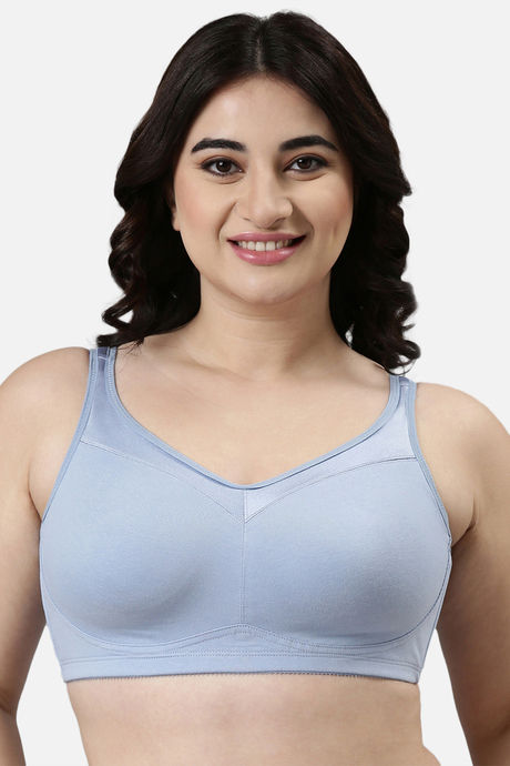 Buy Enamor Lightly Lined Non-Wired High Coverage T-Shirt Bra - White at  Rs.1049 online