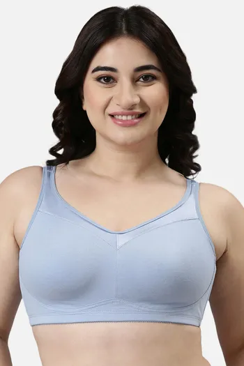 Buy Enamor Lightly Lined Non Wired Full Coverage T-Shirt Bra - Chambray  Melange at Rs.949 online