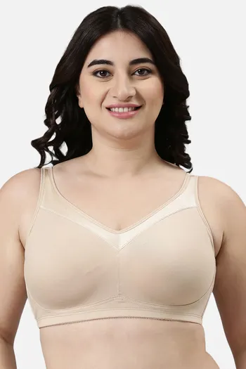 Buy Enamor Single Layered Non-Wired Full T-Shirt Bra - Nude at Rs.899  online
