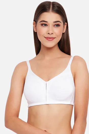 Buy Enamor Double Layered Non Wired Full Coverage T-Shirt Bra - White