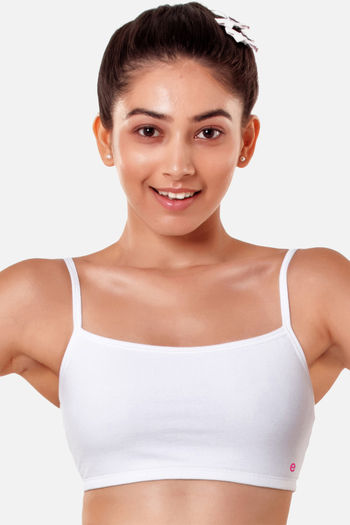 Buy Enamor Antimicrobial Teenager Full Coverage Non-Wired Non Padded Beginners Bra - White