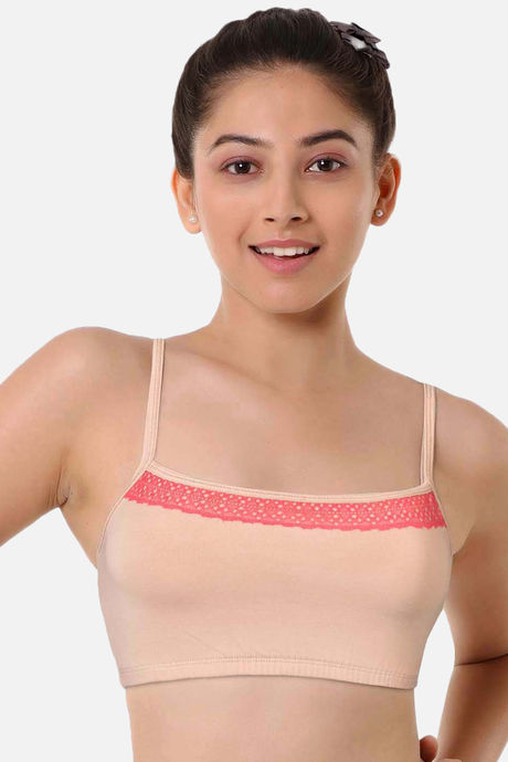 Buy Enamor Antimicrobial Teenager Full Coverage Non-Wired Non Padded Beginners  Bra - Skin at Rs.299 online