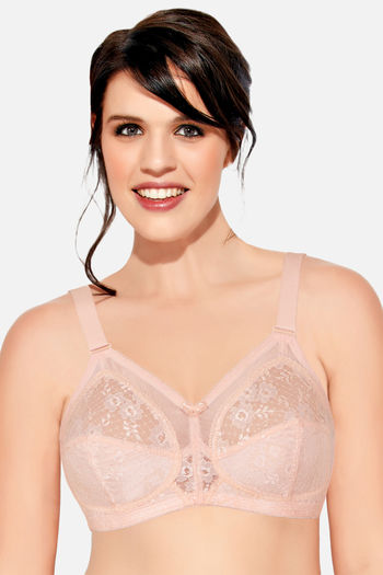 Buy Enamor Double Layered Non-Wired Full Coverage Super Support Bra - Pearl  at Rs.839 online