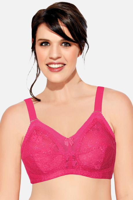 Buy Enamor Double Layered Non Wired Full Coverage Super Support Bra -  Chambray Melange at Rs.617 online