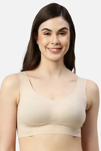 Buy Enamor Padded Non-Wired Full Coverage T-Shirt Bra - Paleskin at Rs.1349  online